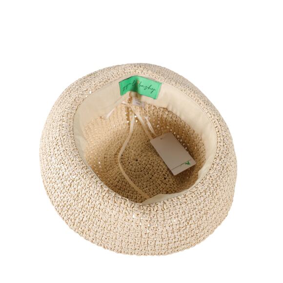 Gyal Bashy Boano Crochet Bucket Hat – Natural Straw – NWT main image 6